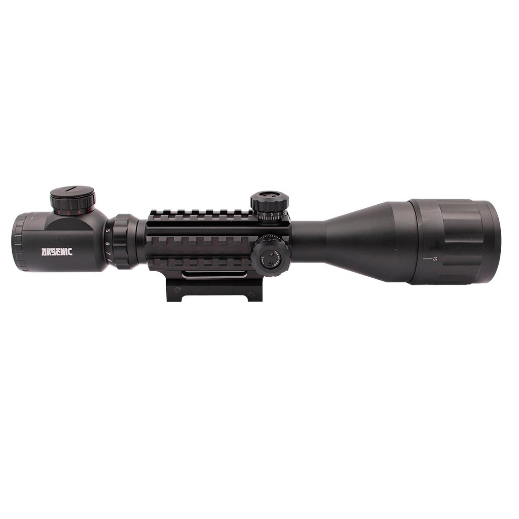 VISOR ARSENIC ARGON 4-12X50 AOEG CON RAILES NEGRO