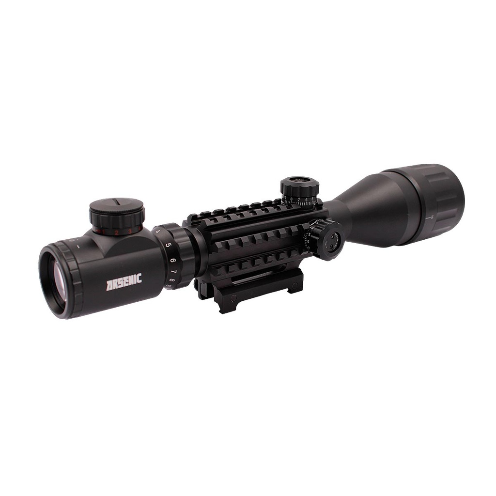 VISOR ARSENIC ARGON 4-12X50 AOEG CON RAILES NEGRO