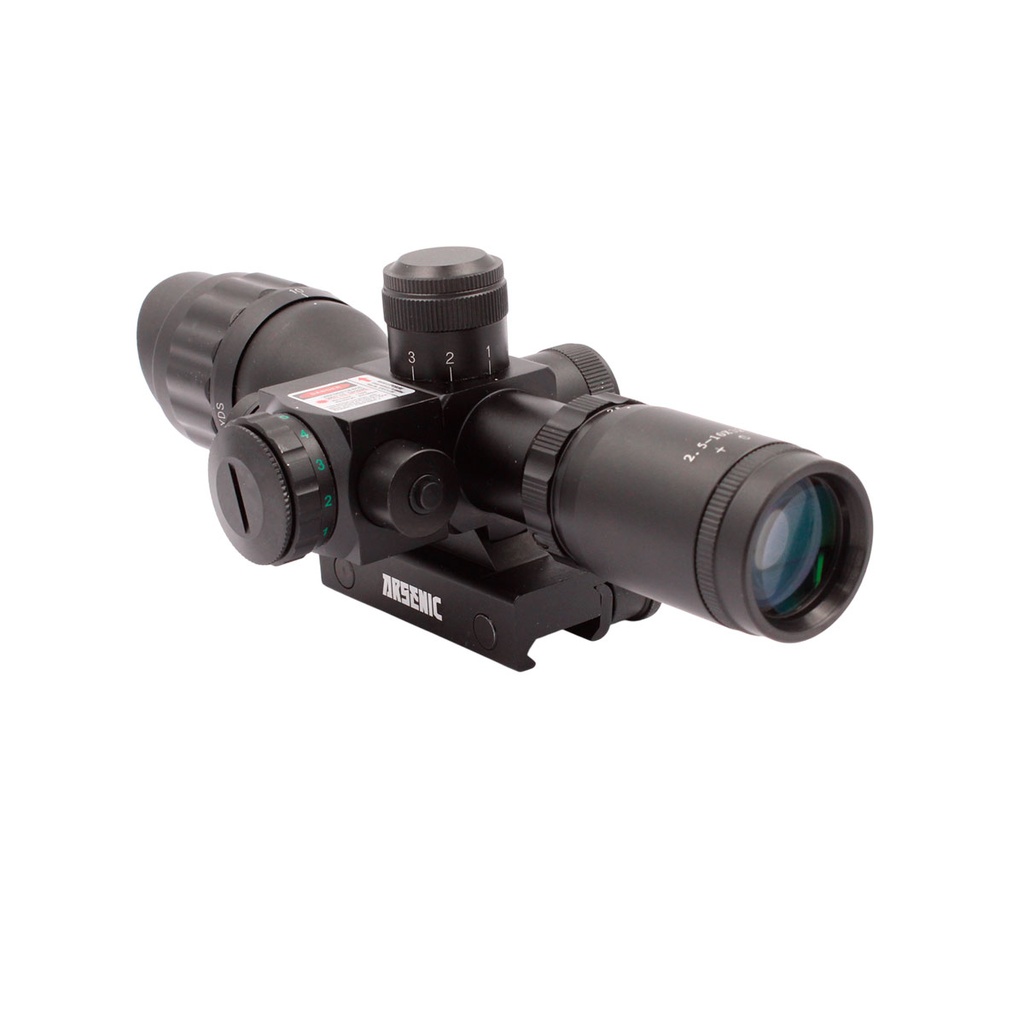 VISOR ARSENIC ARGON 2.5-10X32 AOEG CON LASER NEGRO
