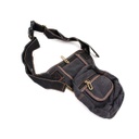 BOLSO PIERNA BOXIN CANVAS PESPUNTES PEQ. NEGRO