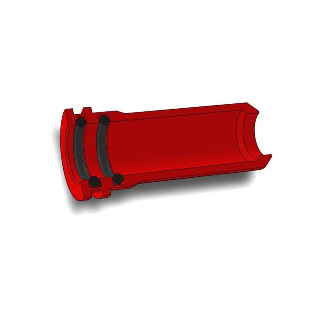 NOZZLE DOBLE JUNTA TORICA M4 21.4MM AIRSOFTPRO ROJO