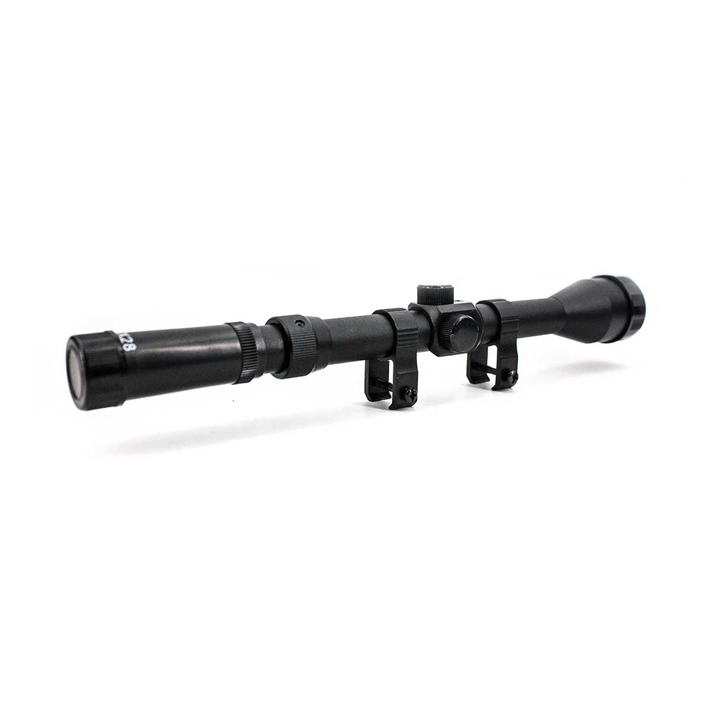 VISOR STINGER 3-7X28 C/MONTURAS CARABINA NEGRO