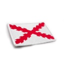 PARCHE BORDADO C/VELCRO GR. BANDERA BORGOÑA BLANCO