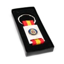 LLAVERO POLICIA NAC. CUADRADO BANDERA ESPAÑA PLATEADO