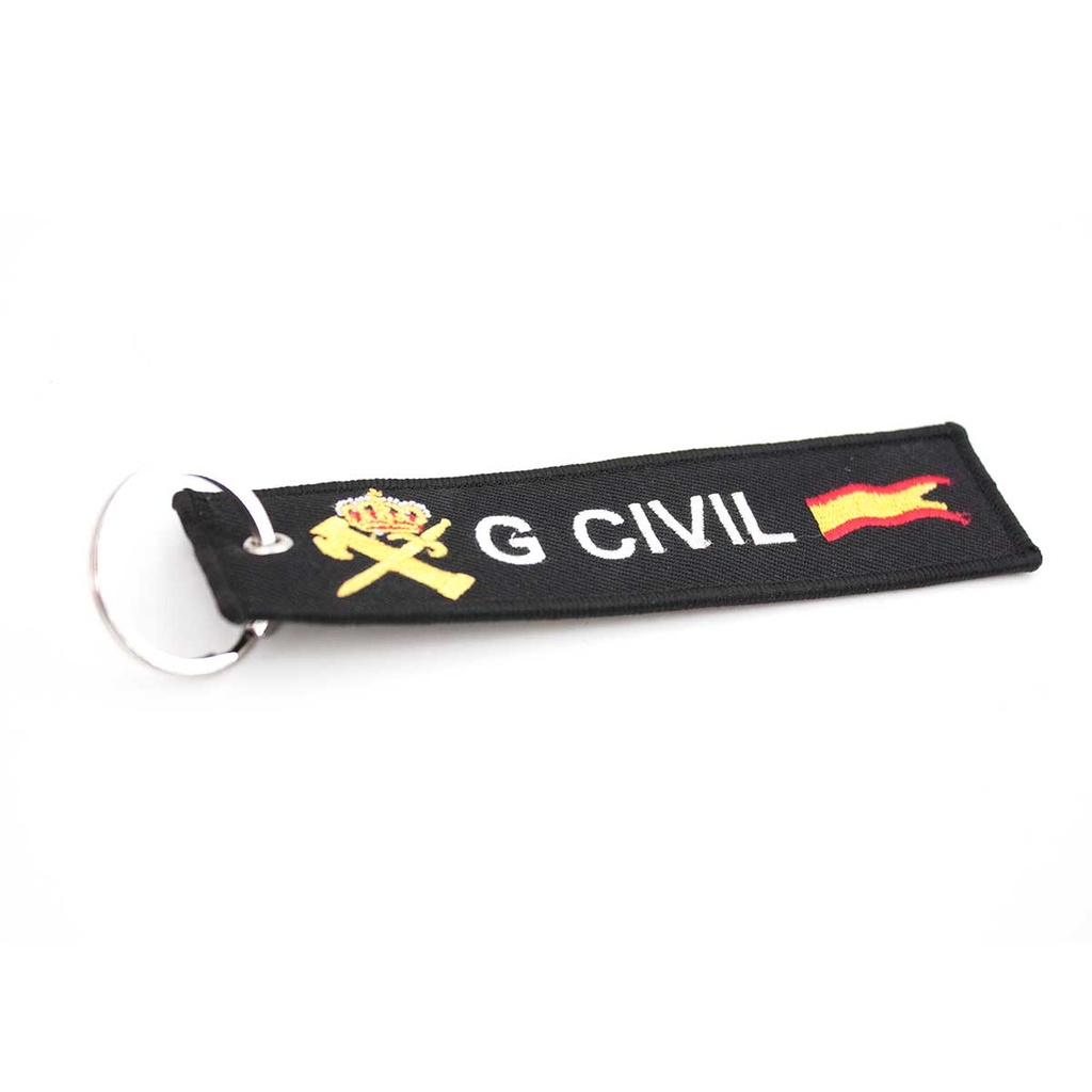 LLAVERO CINTA RECTANGULAR GUARDIA CIVIL NEGRO