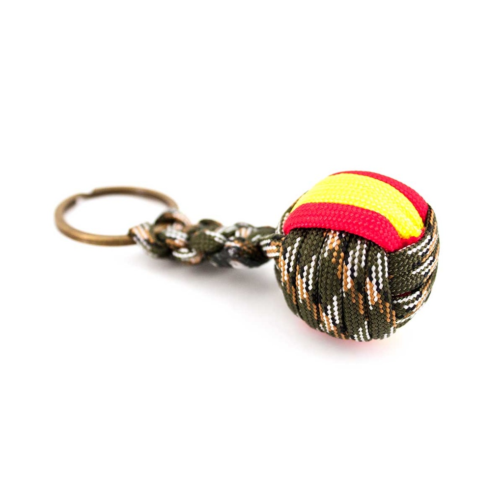 LLAVERO BOLA GR. PARACORD BANDERA ESPAÑA CAMO