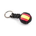 LLAVERO BOLA GR. PARACORD BANDERA ESPAÑA NEGRO