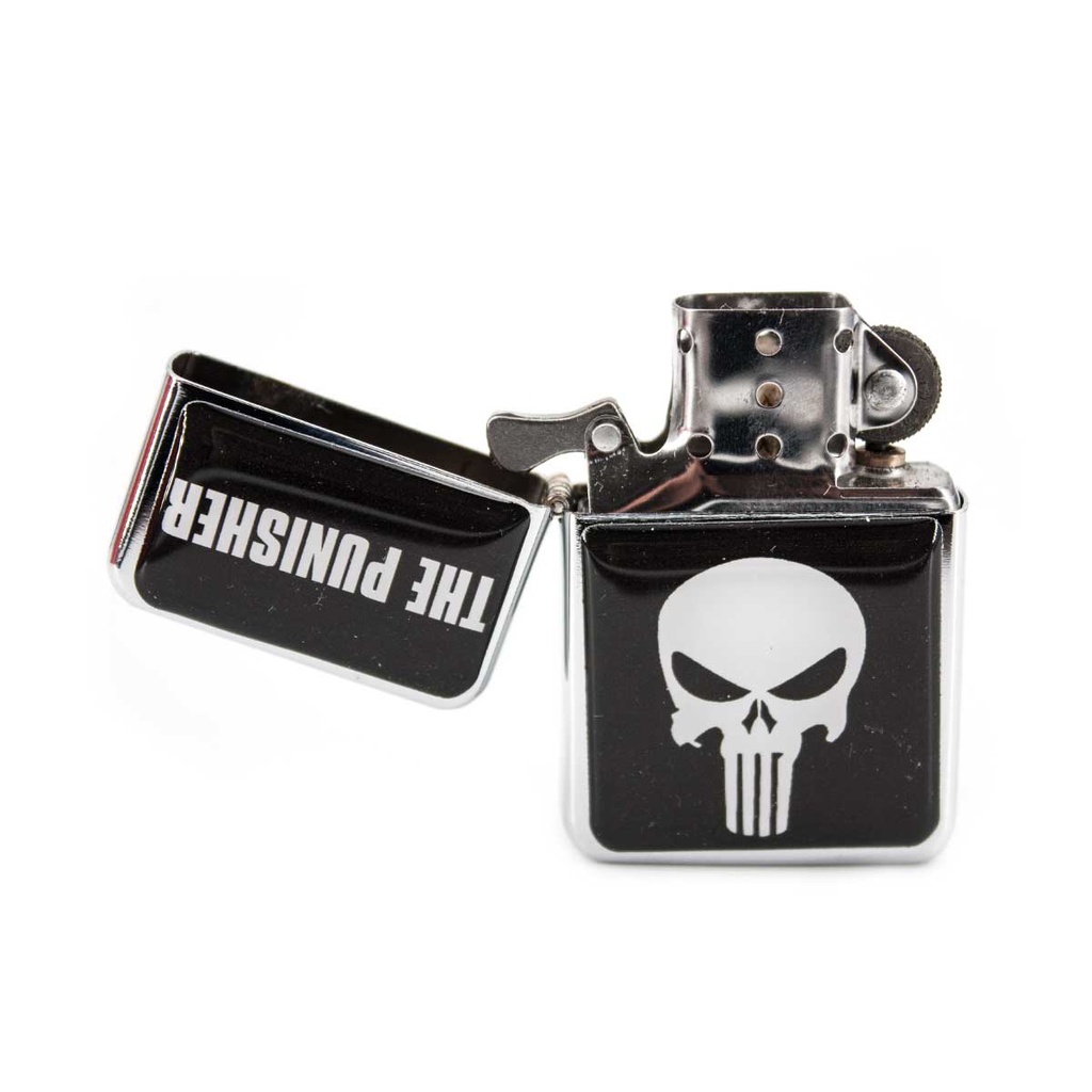 MECHERO ZIPPO PUNISHER NEGRO-BLANCO