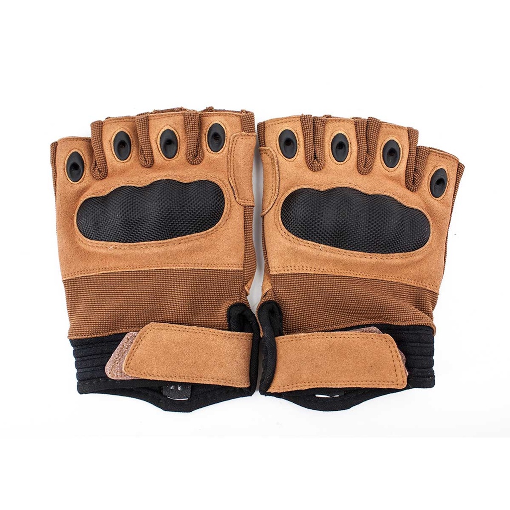 GUANTE AIRSOFT PROTECTION DEDO CORTADO TAN