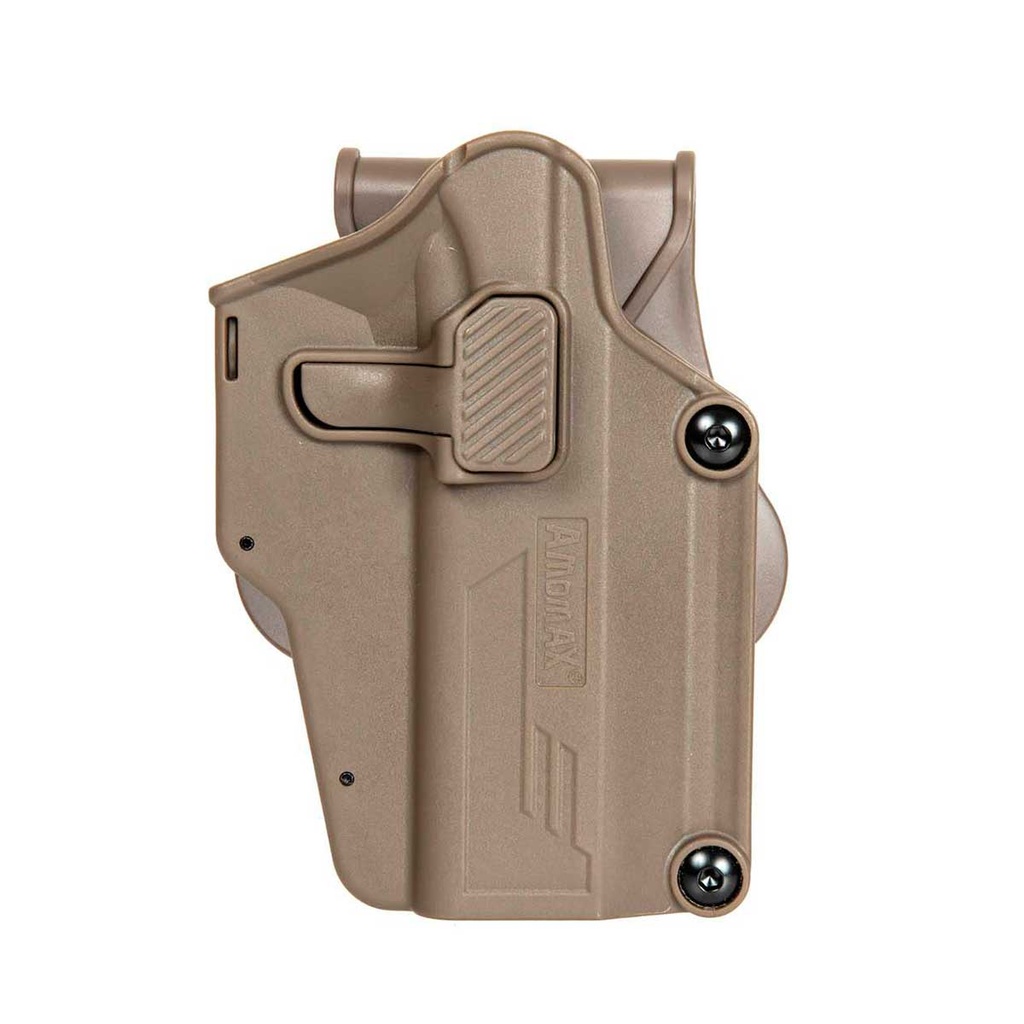 FUNDA PISTOLA RIGIDA AMOMAX  UNIVERSAL AM-UH TAN