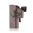 FUNDA PISTOLA RIGIDA ZURDOS AMOMAX GLOCK 19/23/32 TAN