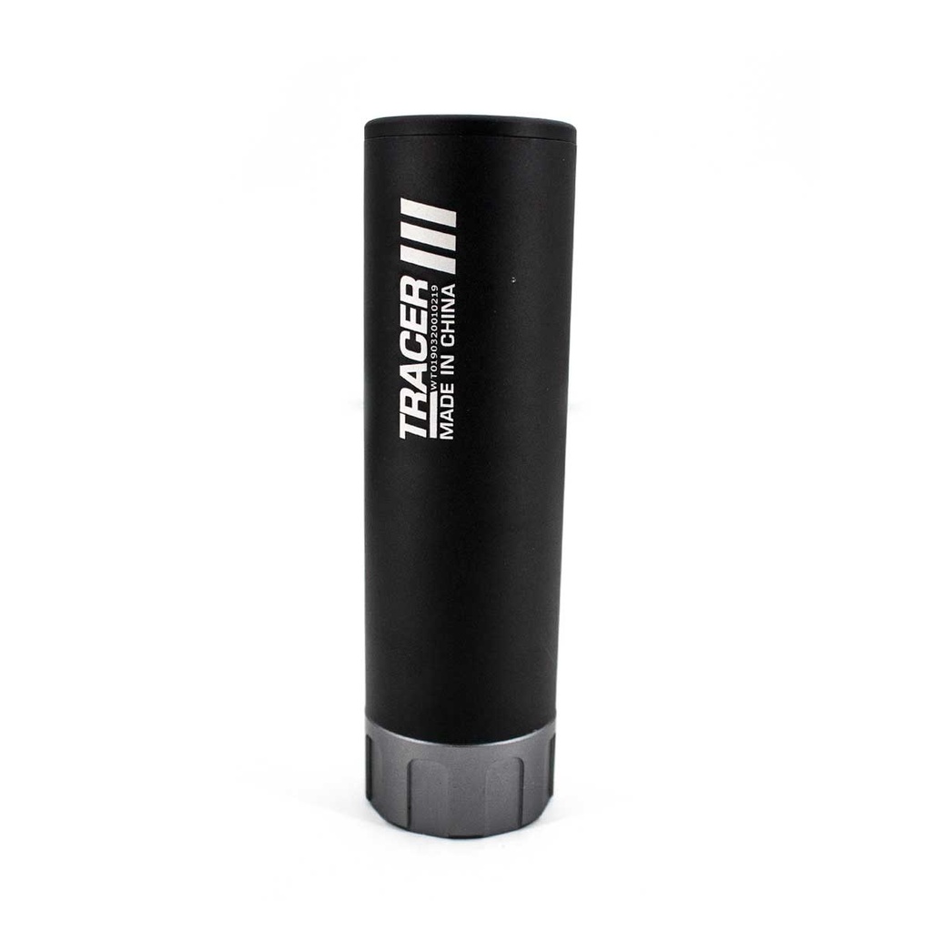 SILENCIADOR TRAZADOR MEDIANO 13.2CM/14MM CCW NEGRO