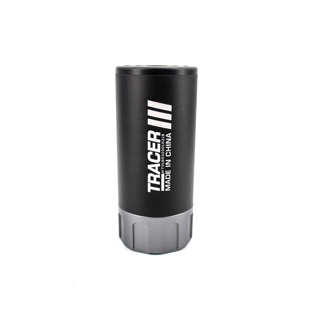 SILENCIADOR TRAZADOR CORTO 8.8CM/14MM CCW NEGRO