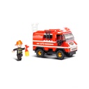 MUÑECO SLUBAN BOMBERO FIRE 133 PCS 413145 ROJO