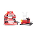 MUÑECO SLUBAN BOMBERO FIRE 133 PCS 413145 ROJO