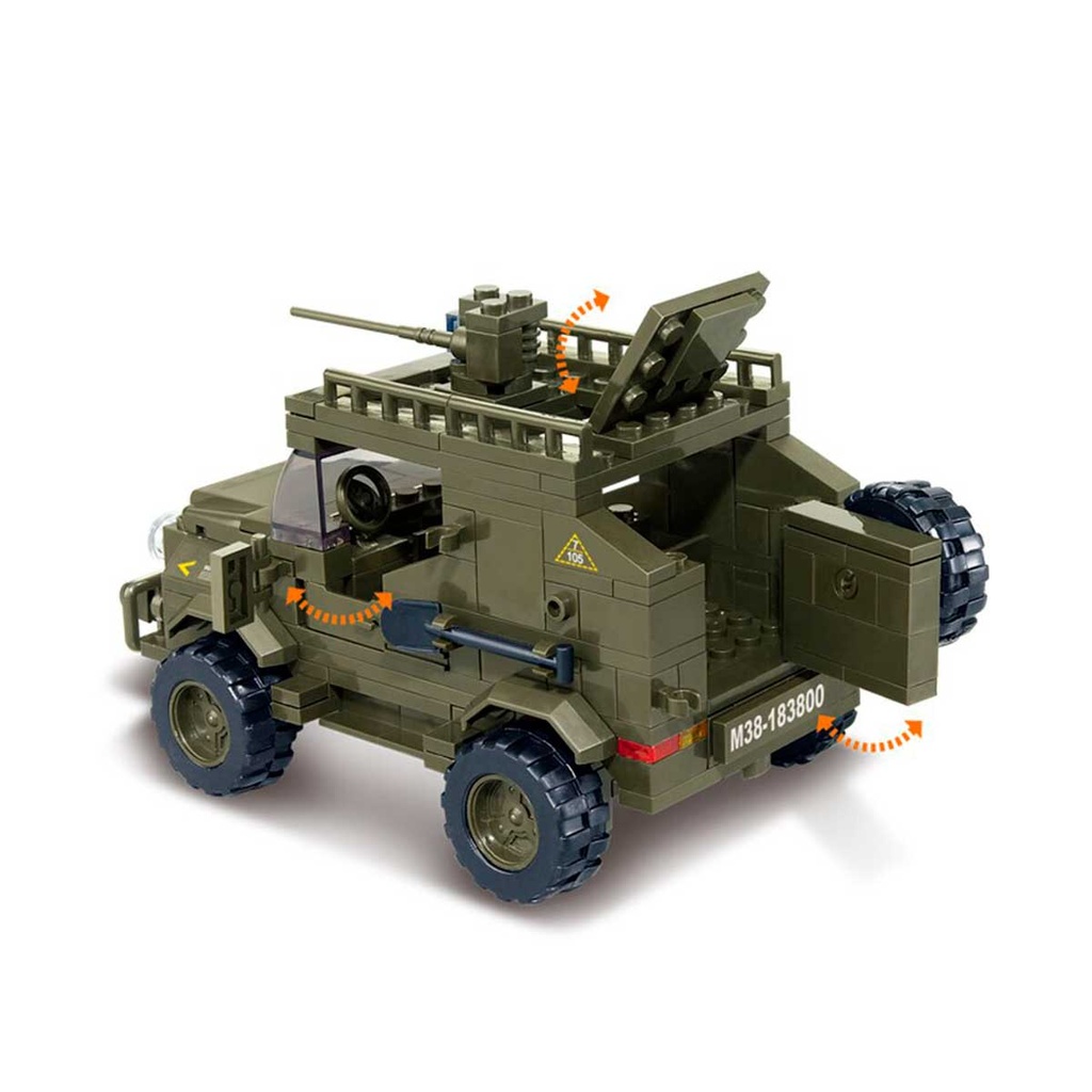 JEEP EJERCITO SLUBAN 221 PCS VERDE