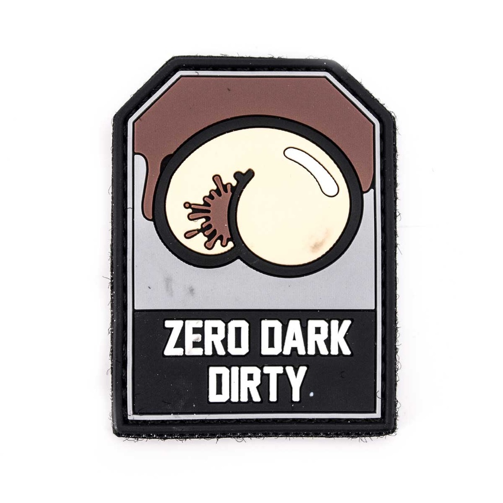 PARCHE PVC 3D CACA ZERO DARK DIRTY MARRON