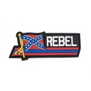PARCHE PVC 3D REBEL NEGRO-ROJO