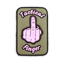 PARCHE PVC 3D TACTICAL FINGER DEDO VERDE-ROSA