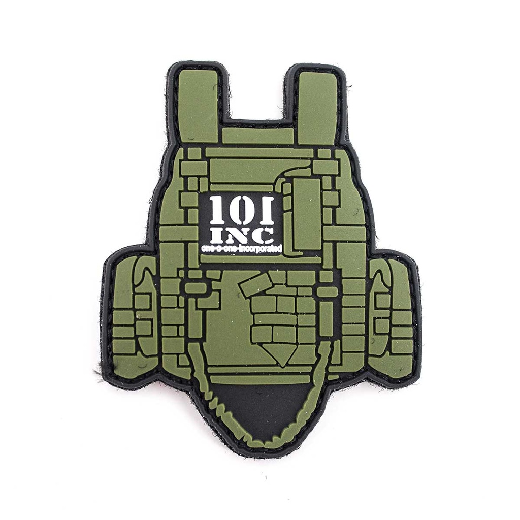 PARCHE PVC 3D CHALECO 101 INC VERDE