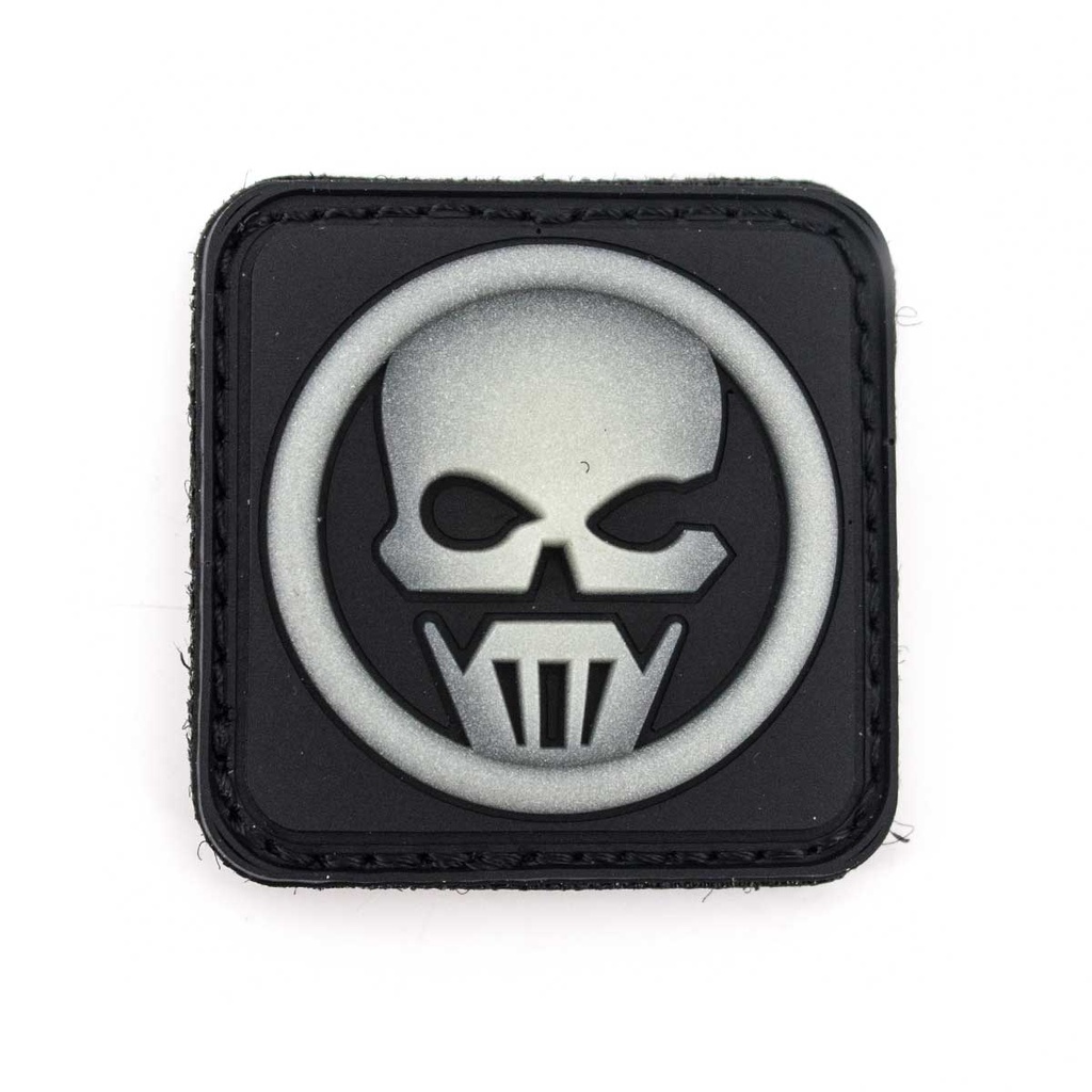 PARCHE PVC 3D FANTASMA FLUOR NEGRO