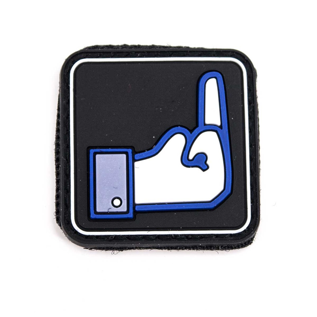 PARCHE PVC 3D  FUCK FB DEDO NEGRO