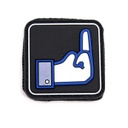 PARCHE PVC 3D  FUCK FB DEDO NEGRO