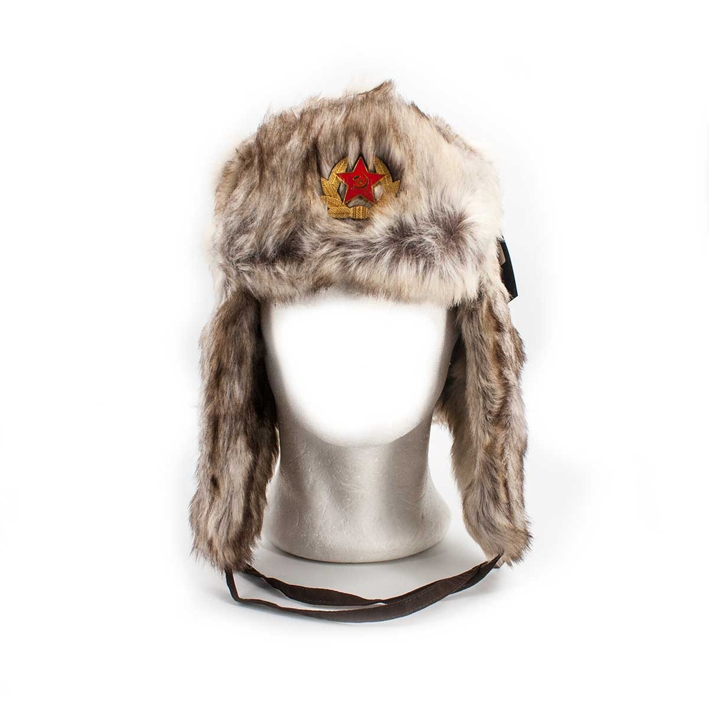 GORRO PELO RUSO SHAPKA BEIGE-GRIS