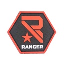 PARCHE PVC RANGER NEGRO-ROJO