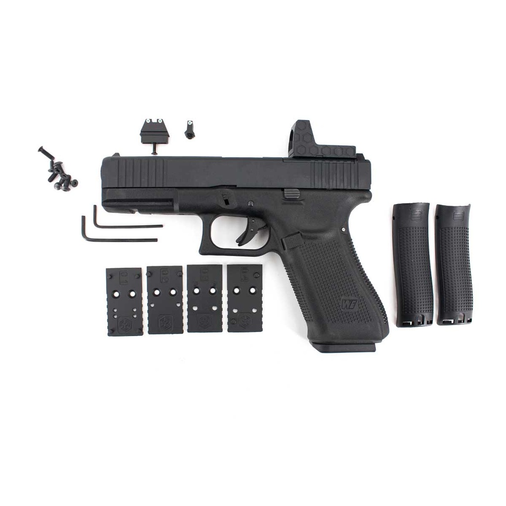 PISTOLA WE G17 V5 MOS FULL METAL NEGRA