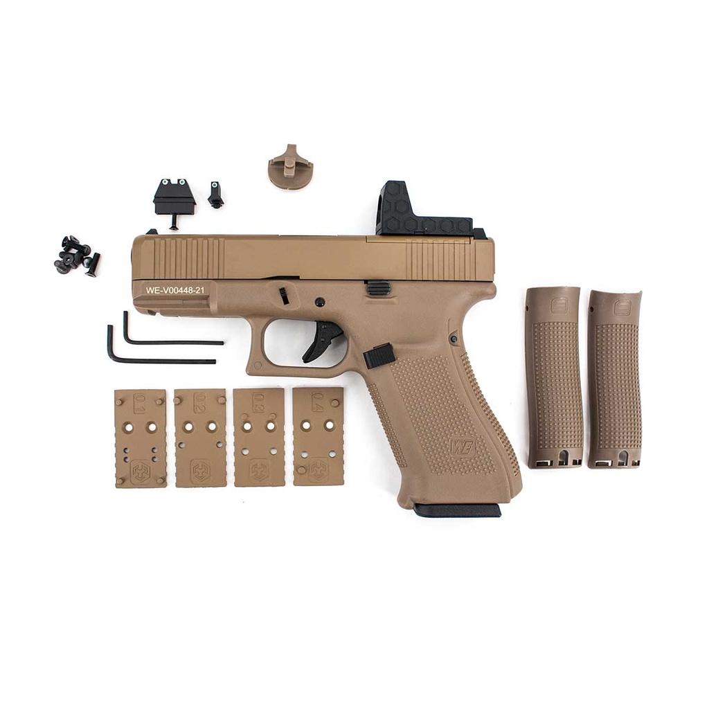 PISTOLA WE G19X V5 MOS FULL METAL TAN