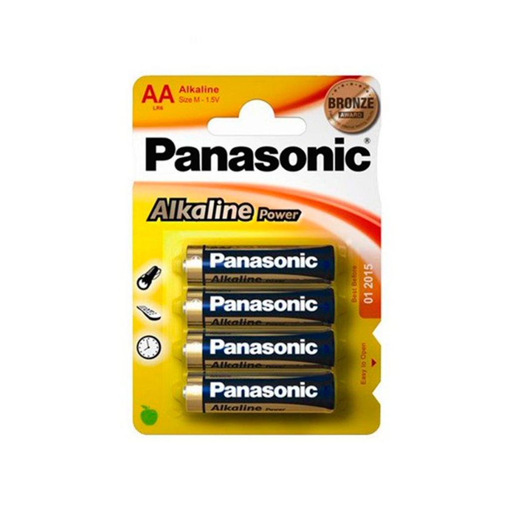 PILA ALCALINA PANASONIC 2A PEQ. AA LR06 NEGRA