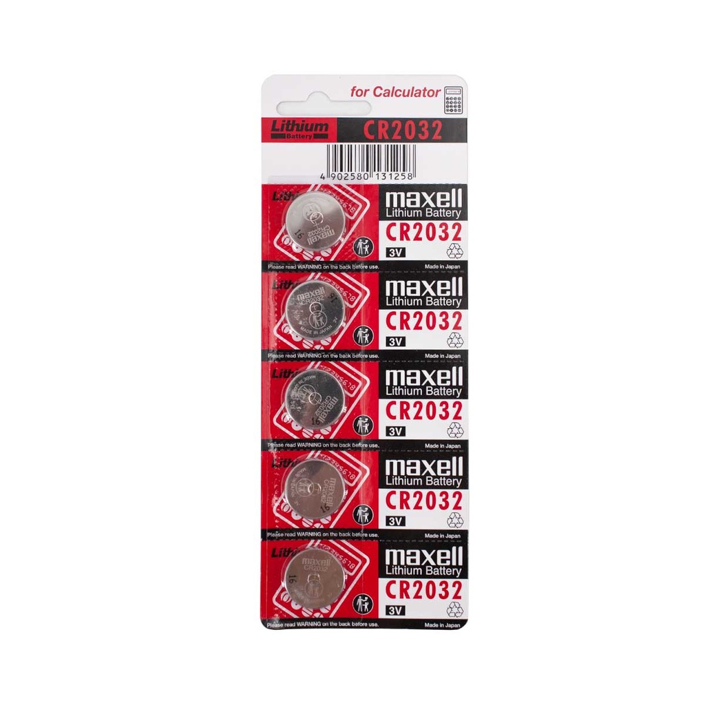 PILA BOTON LITIO CR2032 5PCS PLATA