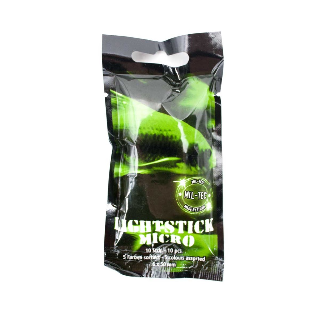 LUZ QUIMICA PEQ. 10PCS 6X50MM SURTIDAS