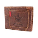 CARTERA DISPEL PIEL CALAVERA SABLES MARRON-NEGRA