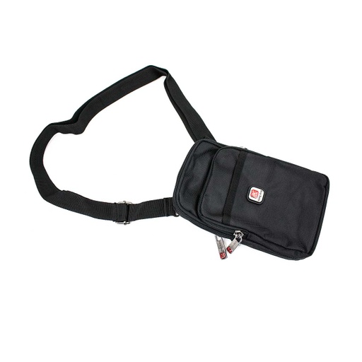 [5052] BOLSITO X CORDURA TRIPLE CREMALLERA C/MOSQUETON NEGRO