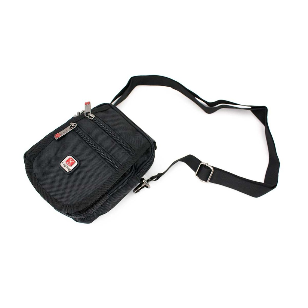 BOLSITO X CORDURA DOBLE CREMALLERA AGARRADERA PVC NEGRO