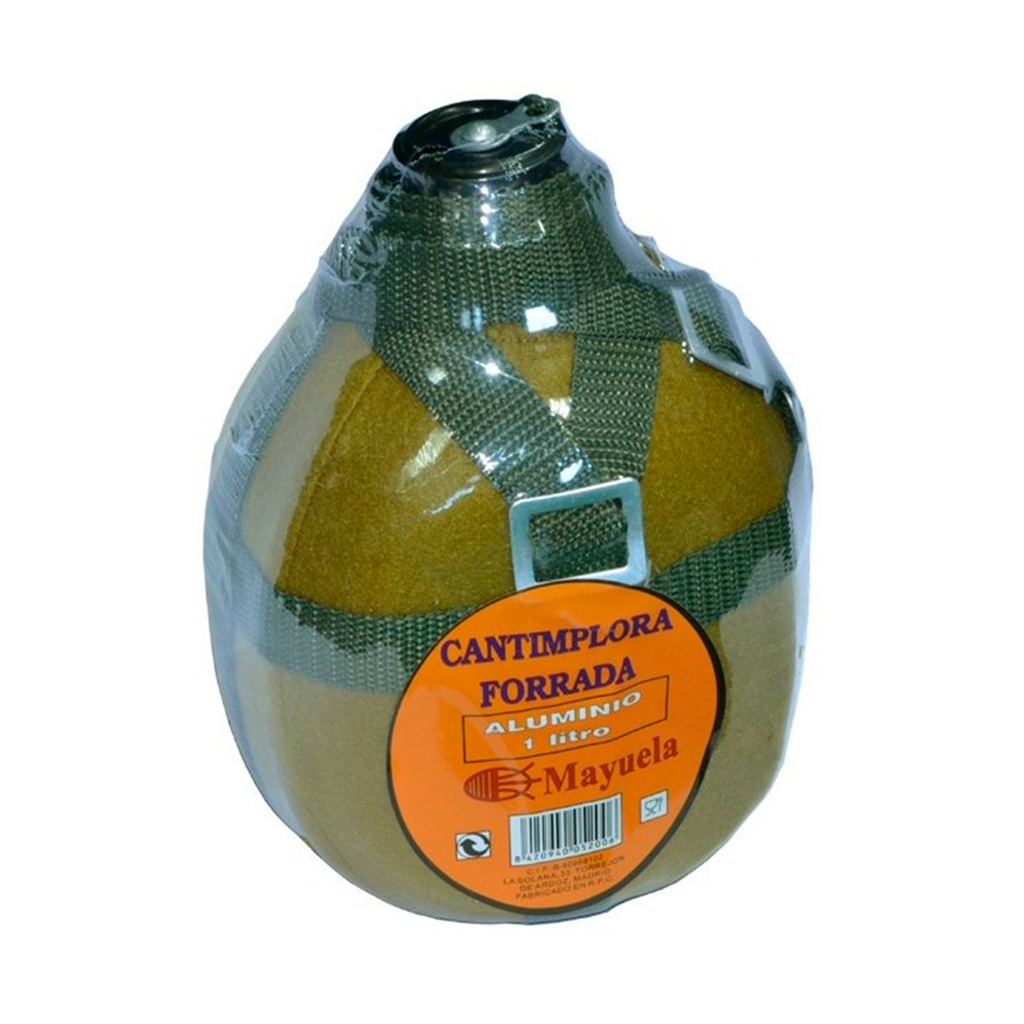 CANTIMPLORA ALUMINIO BANDOLERA FORRADA VERDE