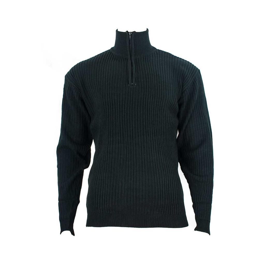 JERSEY CREMALLERA SIN PARCHES NEGRO
