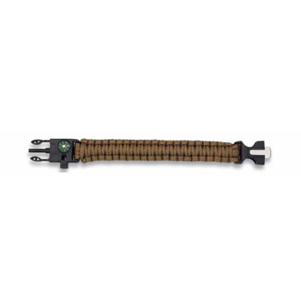 PULSERA PARACORD BARBARIC C/PEDERNALY BRUJULA TAN