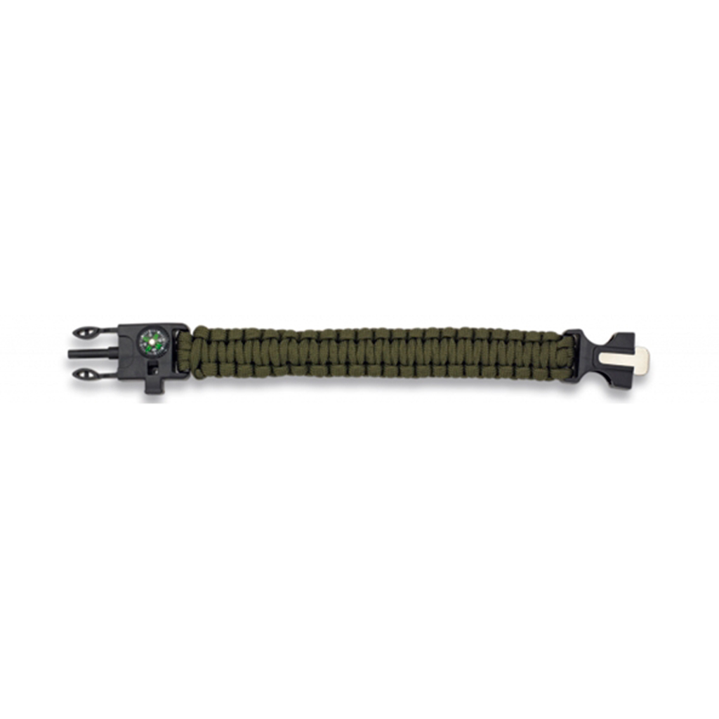 PULSERA PARACORD BARBARIC C/PEDERNALY BRUJULA VERDE