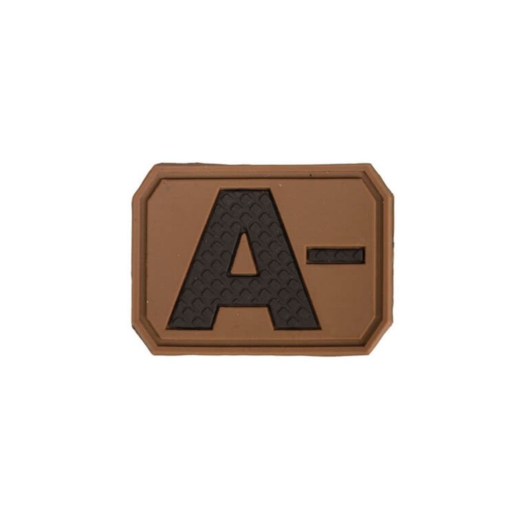 PARCHE PVC GRUPO SANGUINEO A- TAN