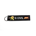 LLAVERO CINTA RECTANGULAR GUARDIA CIVIL NEGRO