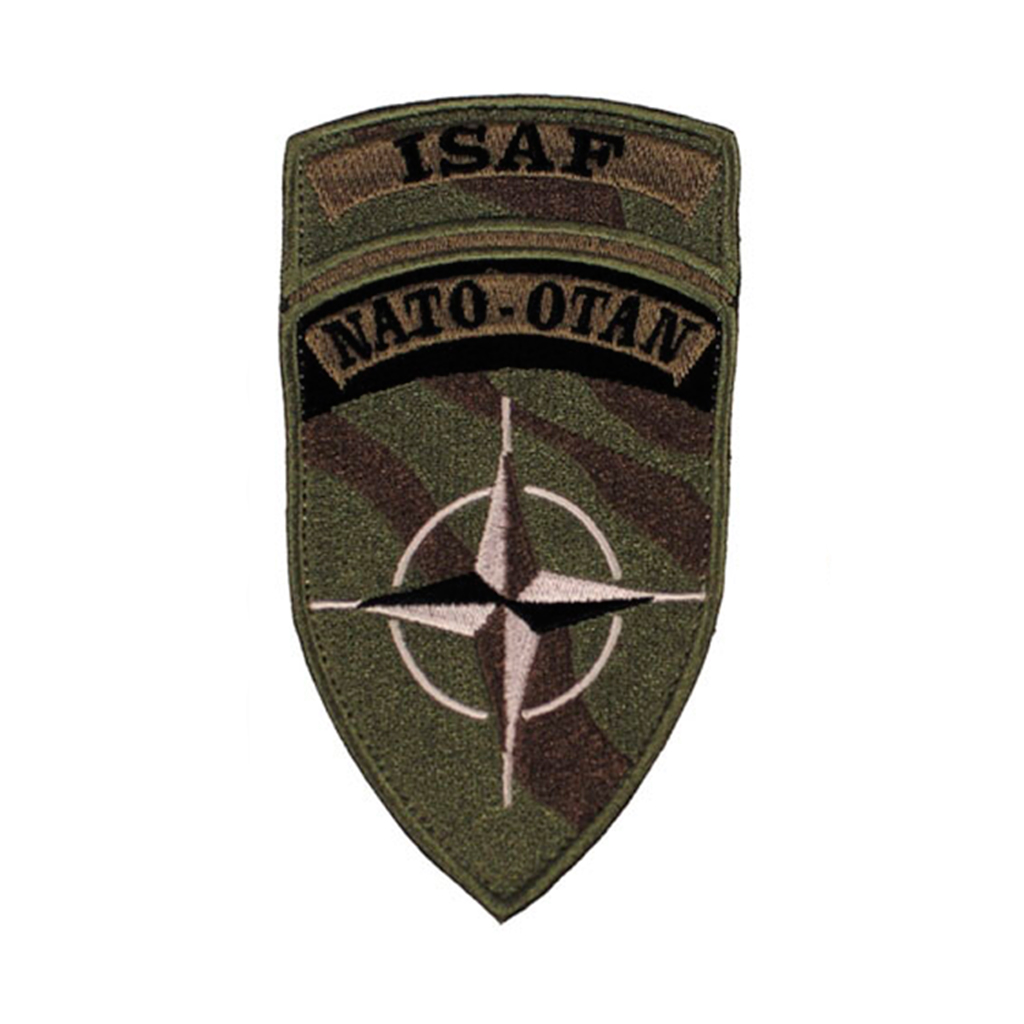 PARCHE BORDADO ISAF NATO-OTAN C/VELCRO CAMO