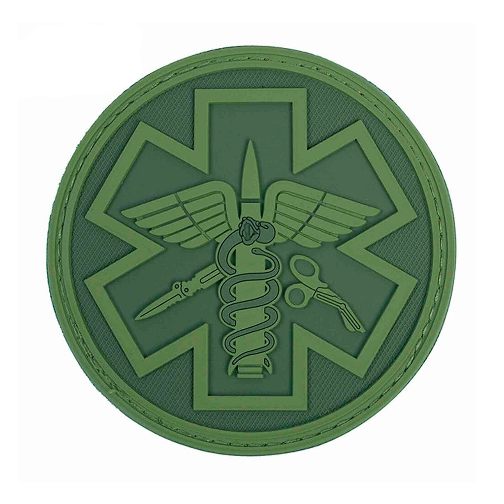 PARCHE PVC PARAMEDIC REDONDO VERDE