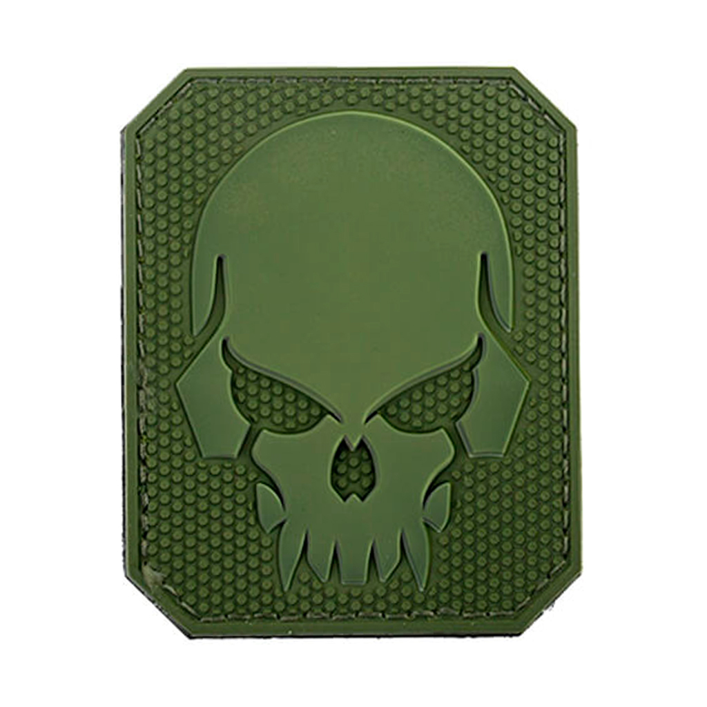 PARCHE PVC CALAVERA PIRATA SKULL VERDE