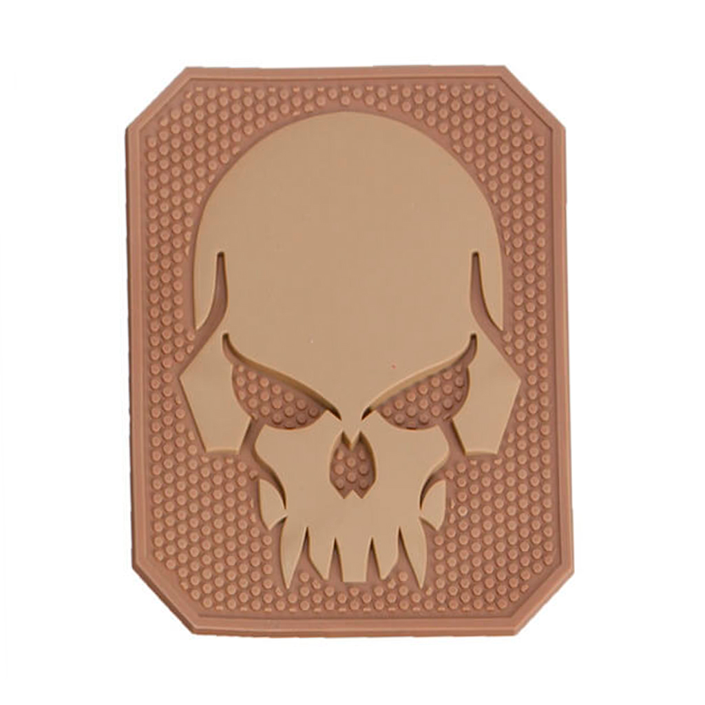PARCHE PVC CALAVERA PIRATA SKULL TAN