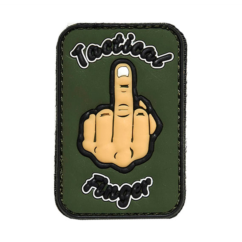 PARCHE PVC 3D TACTICAL FINGER DEDO VERDE