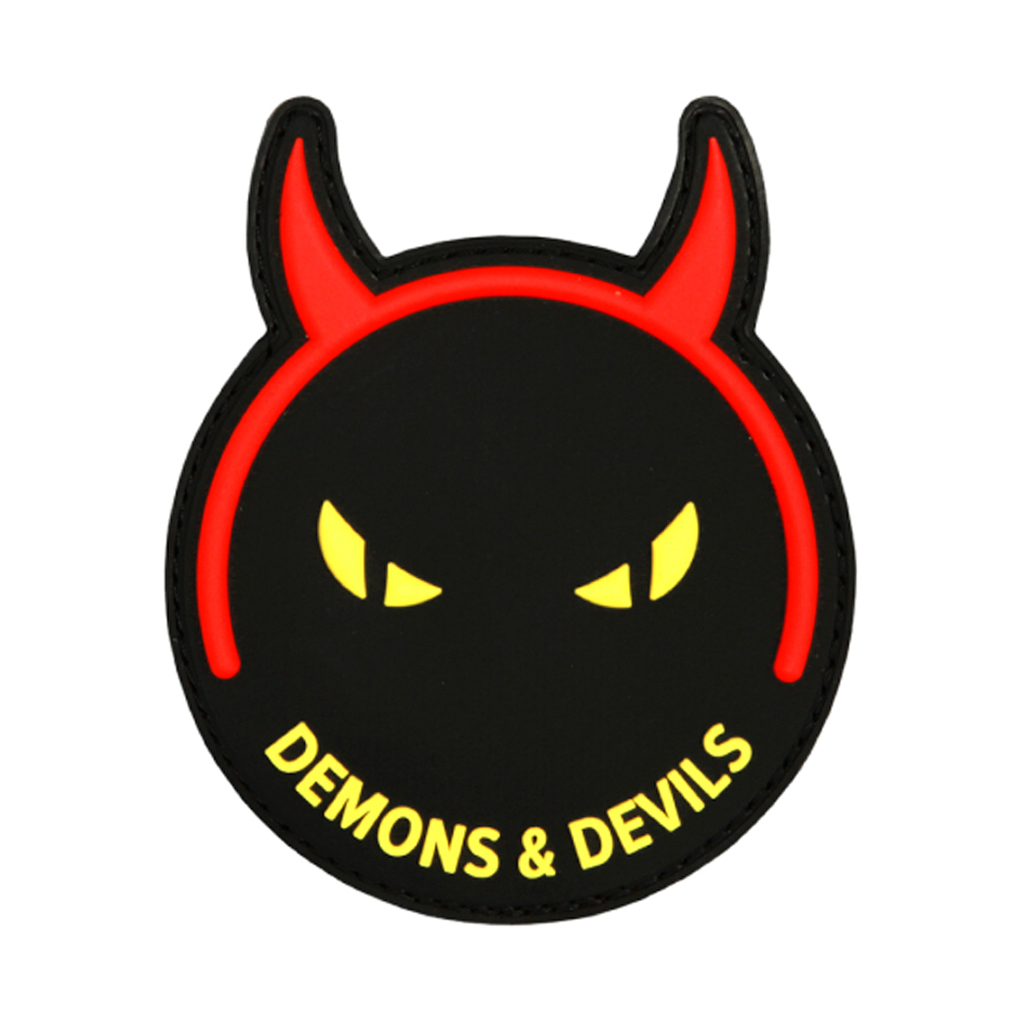PARCHE PVC 3D DEMONS & DEVILS NEGRO-ROJO