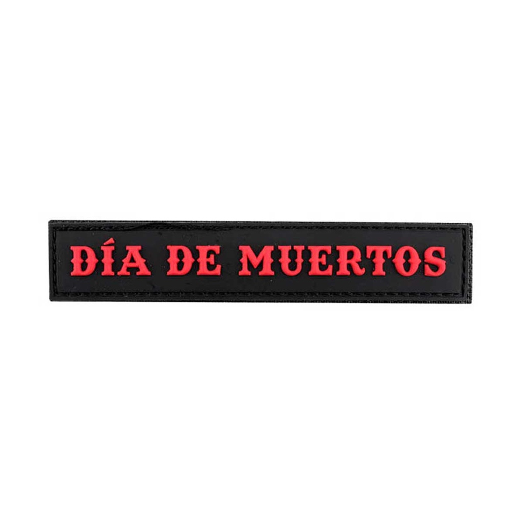PARCHE PVC 3D TIRA MEMENTO MORI NEGRO-ROJO